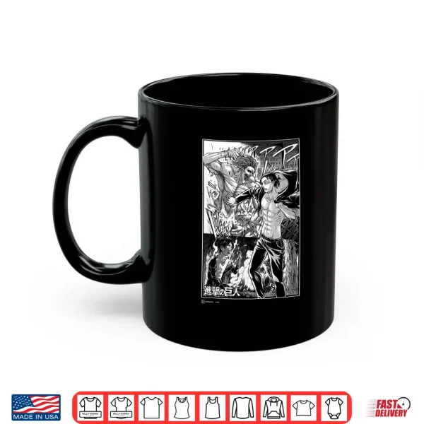 Mug Attack on Titan Eren Yeager Titan Transformation Manga Style Shirt