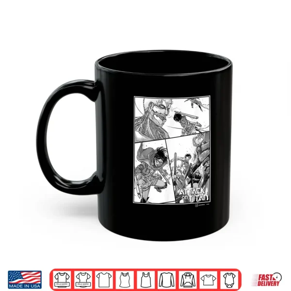 Mug Attack on Titan Survey Corps VS Armored Titan Manga Panels Shirt