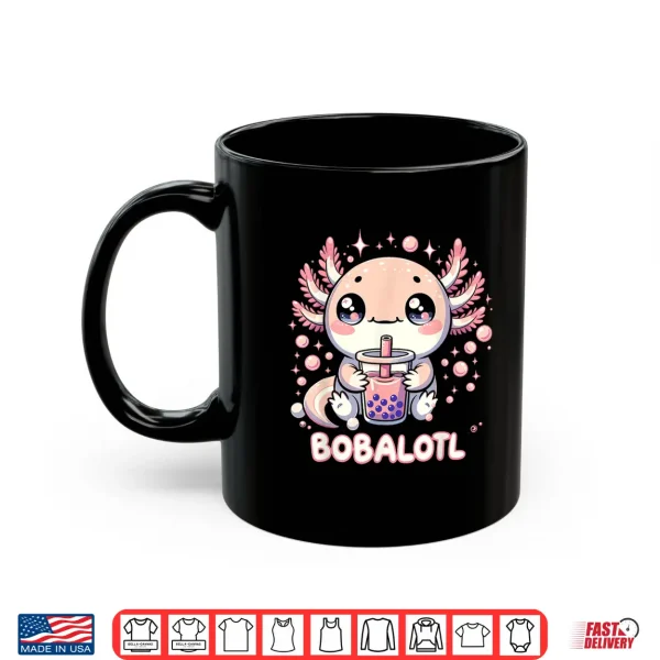 Mug Axolotl Boba Tea Kawaii Anime Cute Kids Teen Girls Shirt
