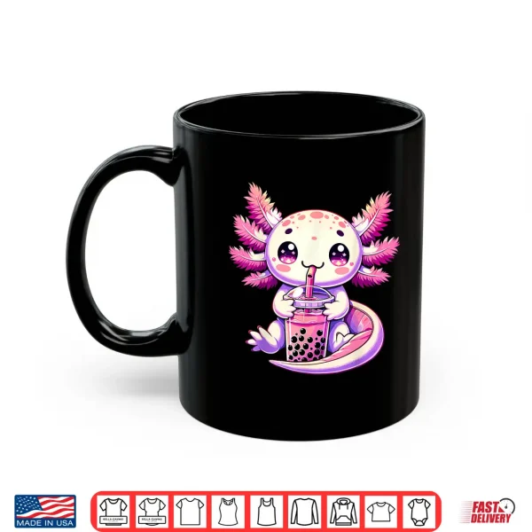 Mug Axolotl Bubble Boba Tea Anime Cute Kawaii Axolotl Shirt