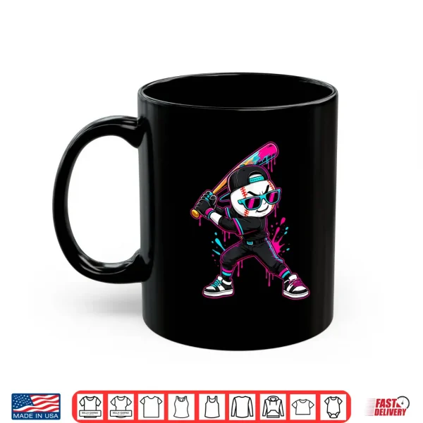 Mug Baseball Drip Ice Cream Baseball Ball Drip Shirt