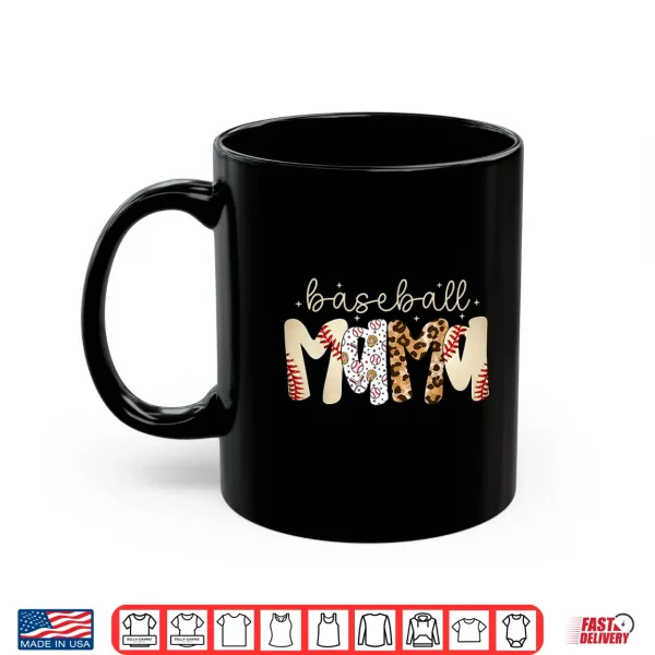 Mug Baseball Mama Leopard Baseball Mom Mothers Day Shirt