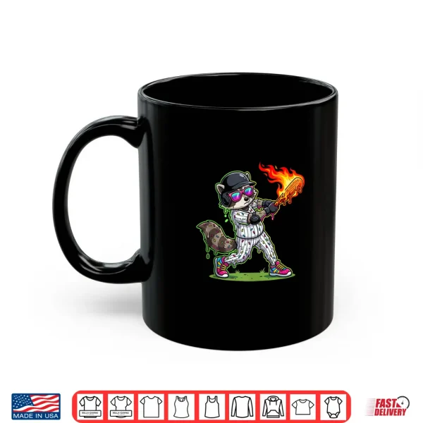 Mug Baseball Raccoon Donut Sprinkle Funny Trash Panda Shirt