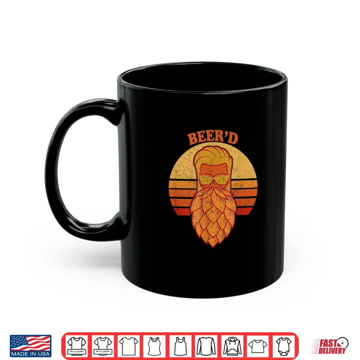 Beer D Hops Beard Beer Garden Retro Sunset Shirt Beer D Hops Beard Beer Garden Retro Sunset Shirt