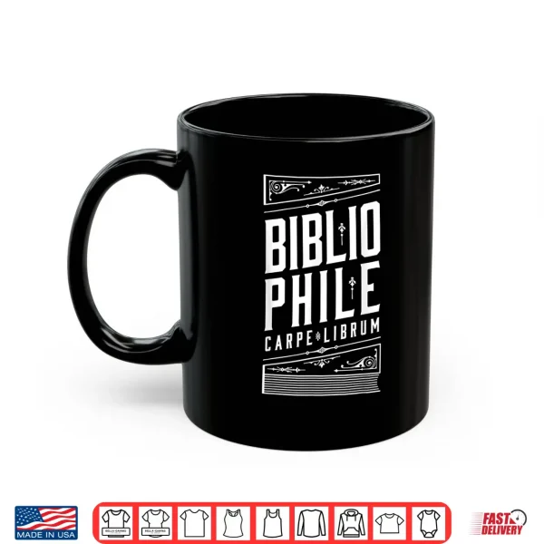 Mug Bibliophile Carpe Librum Vintage Librarian Book Cover Shirt
