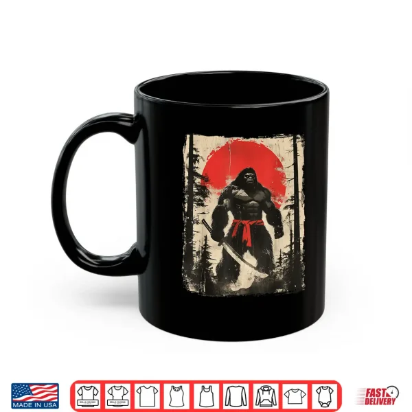 Mug Bigfoot Samurai Japanese Sword Sasquatch Shirt