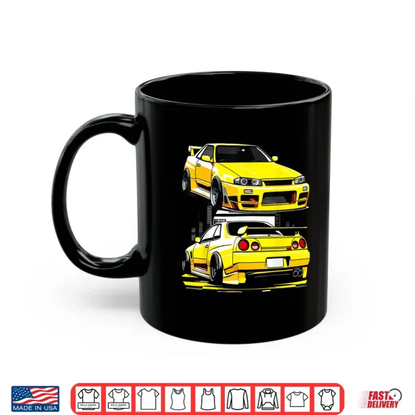 Black Gt R 32 Jdm Skyline Tuner Racing Stance Car Drift Shirt 3 Mug Black GT R 32 JDM Skyline Tuner Racing Stance Car Drift Shirt