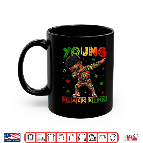 Mug Black History Month Young Black King African Pride Boys Shirt