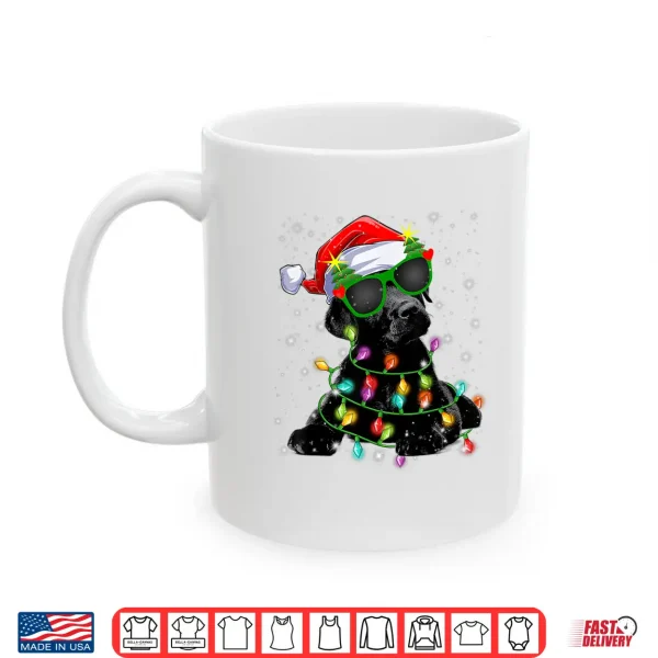 Mug Black Labrador Christmas Tree Lights Labrador Dog Xmas 2024 Shirt