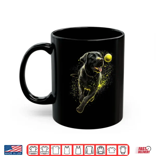 Mug Black Labrador Retriever Chasing A Ball Labrador Retriever Shirt