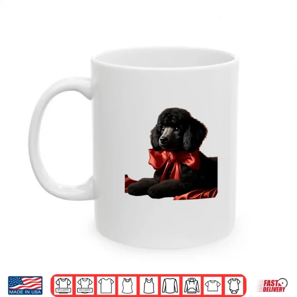 Mug Black Poodle Shirt For Women Men Kids Dog Mom Dad Poodle Art Shirt