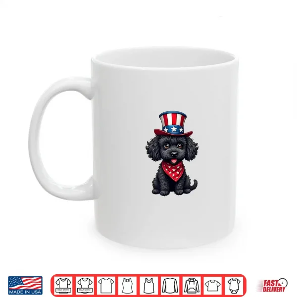 Mug Black Toy Poodle 4th of July Patriotic American Shirt