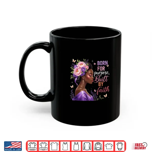 Mug Black Women Christian Afro Faith God African American Shirt