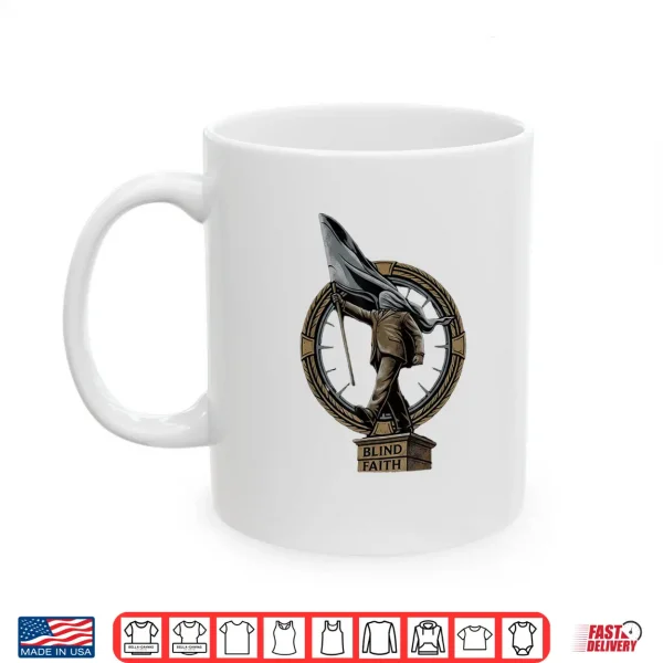 Mug Blind Faith Suited Man Blinded By Flag Political Street Art Shirt