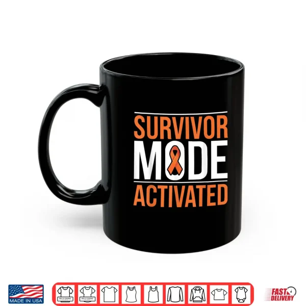 Mug Bone Marrow Orange Ribbon Acute Myeloid Leukemia Awareness Shirt