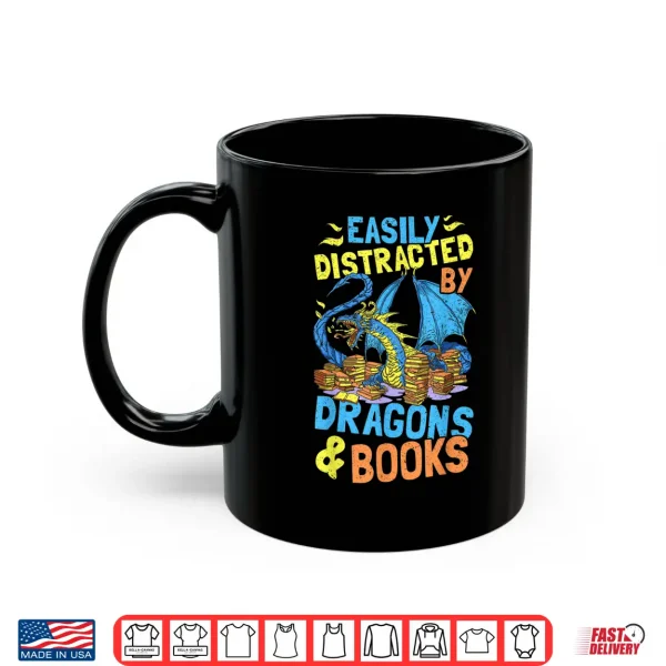 Mug Book Dragon Lover Apparel for Bookworms Reading Librarian Shirt