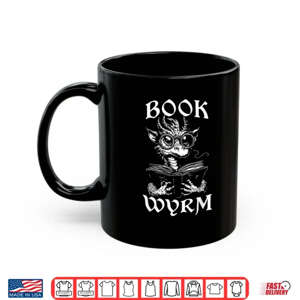 Mug Book Wyrm Fantasy Book Lover Dragon Fairytale Bookish Shirt