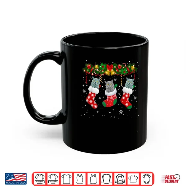 Mug British Shorthair Cats In Christmas Sock Cat Lover Gifts Shirt