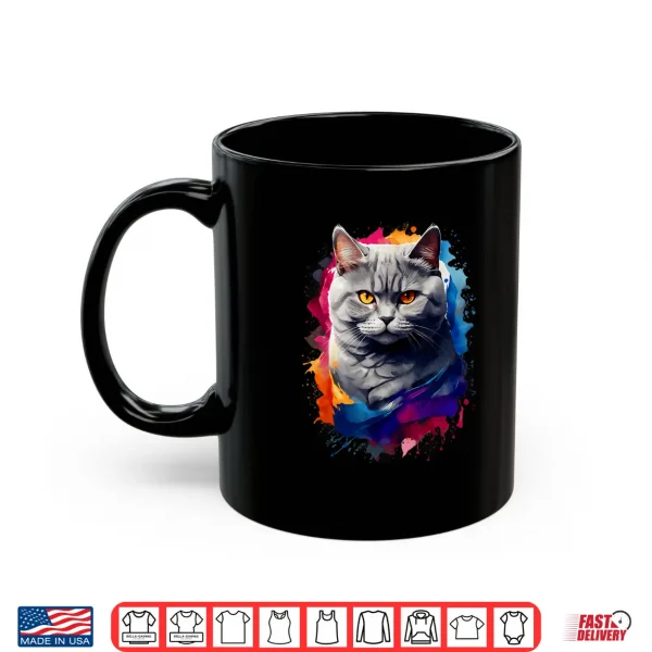 Mug British Shorthair Watercolor Cat All Ages Cat Lovers Shirt