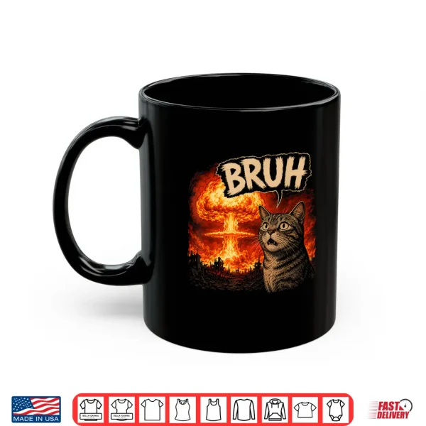 Bruh Cat Meme Funny Kids Meme Slang Trendy Viral Joke Shirt 3 Mug Bruh Cat Meme Funny Kids Meme Slang Trendy Viral Joke Shirt