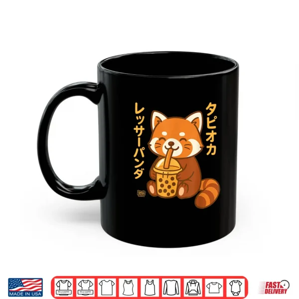 Mug Bubble Tea Red Panda Boba Kawaii Tapioka Anime Cute Shirt
