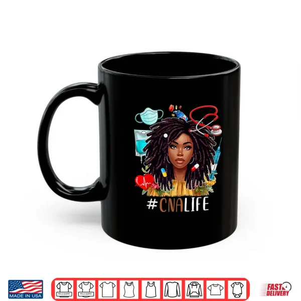 Mug CNA Costume Afro Woman Nurse Nursing Proud Black History Shirt