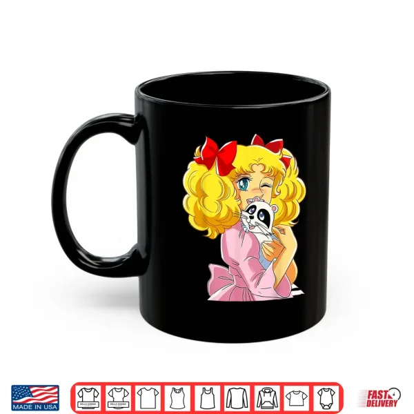 Mug Candy Candy and raccoon Retro Japanese Vintage 80s Anime Shirt 2