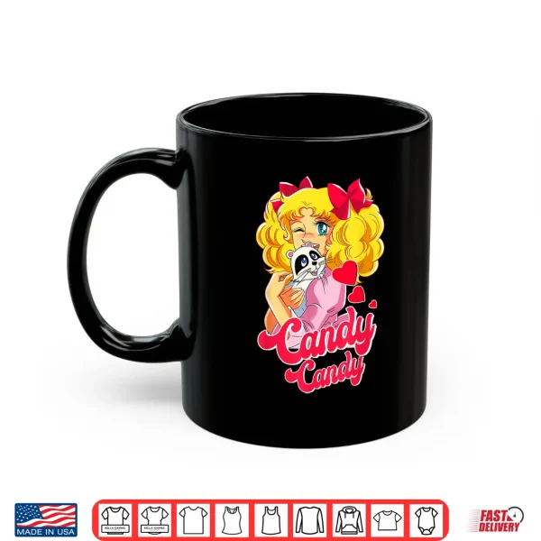 Mug Candy Raccoon Cartoon Japanese 80s Retro Vintage Anime Manga Shirt