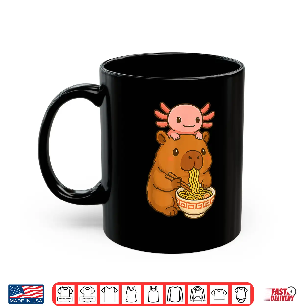 Capybara Anime Ramen Axolotl Funny Graphic Kawaii Capibara Shirt Capybara Anime Ramen Axolotl Funny Graphic Kawaii Capibara Shirt
