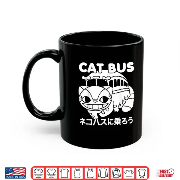 Mug Cat Bus Anime Style Japanese Retro Gift for Fan Shirt