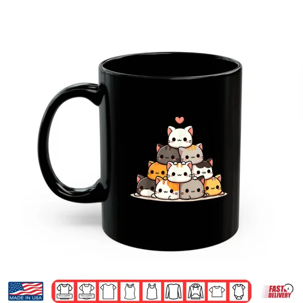 Mug Cat Cute Kitty Cats Anime Kawaii Neko Women Girls Shirt