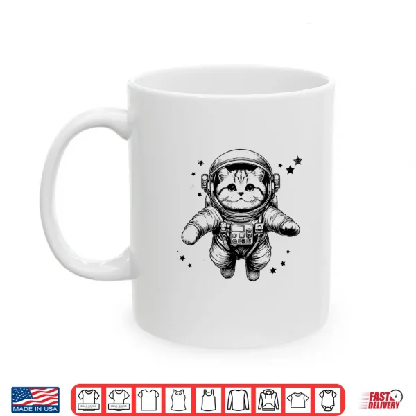 Mug Cat Dad Mom Space Astronaut British Shorthair Shirt