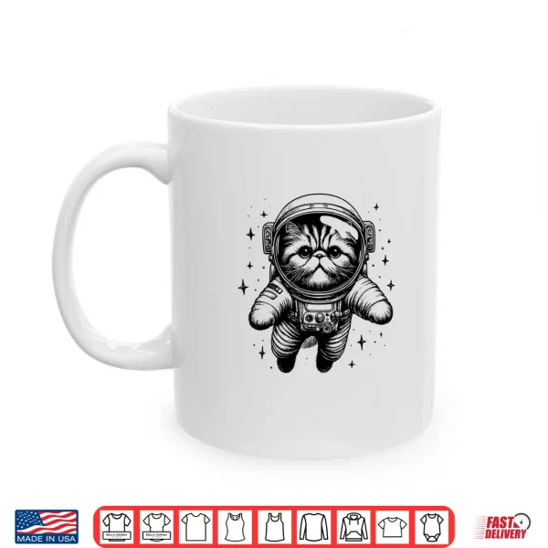 Mug Cat Dad Mom Space Astronaut Persian Shirt