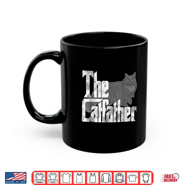 Mug Cat Dad The Catfather Maine Coon Cat Father Kitty Daddy Shirt for Men Women