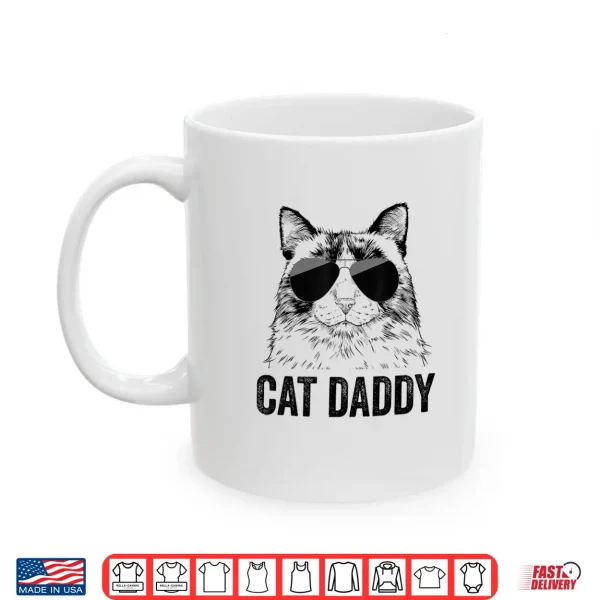 Mug Cat Daddy Vintage Ragdoll Cat Dad Fathers Day Shirt