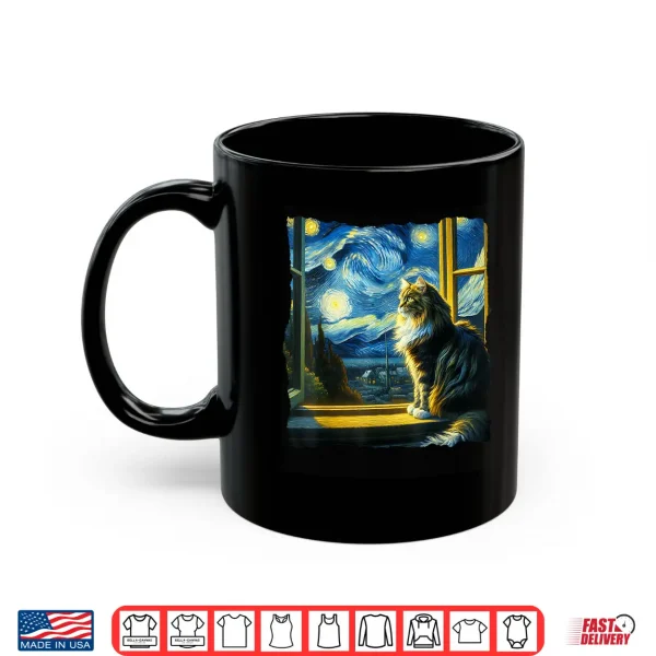 Mug Cat Maine Coon Starry Night Maine Coon Shirt