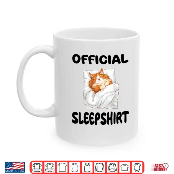 Mug Cat Pet Maine Coon Official Sleepshirt Pajamas Nightgown Shirt