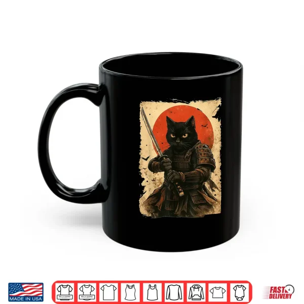 Mug Cat Samurai Vintage Japanese Warrior Shirt