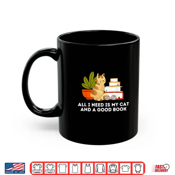 Mug Cat and A Good Book Worm Bibliophile Cottage Core Aesthetic Men Women Kids Shirt