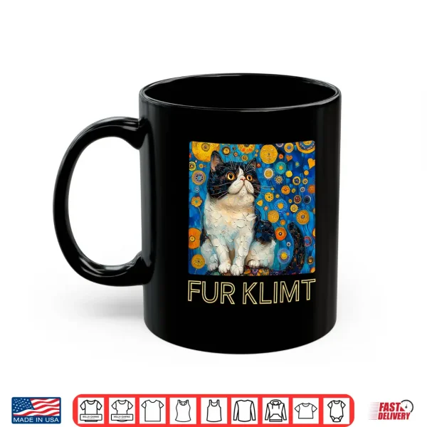 Mug Cat in Klimt Painting Cat Lover Exotic Shorthair Artist Shirt