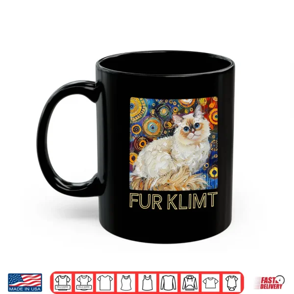 Mug Cat in Klimt Painting Cat Lover Ragdoll Cat Artist Shirt