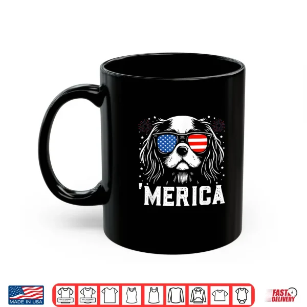 Mug Cavalier King Charles Merica 4th of July Shirt