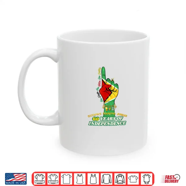 Mug Celebrating 60 Years of Independence Guyana Diamond Jubilee Shirt