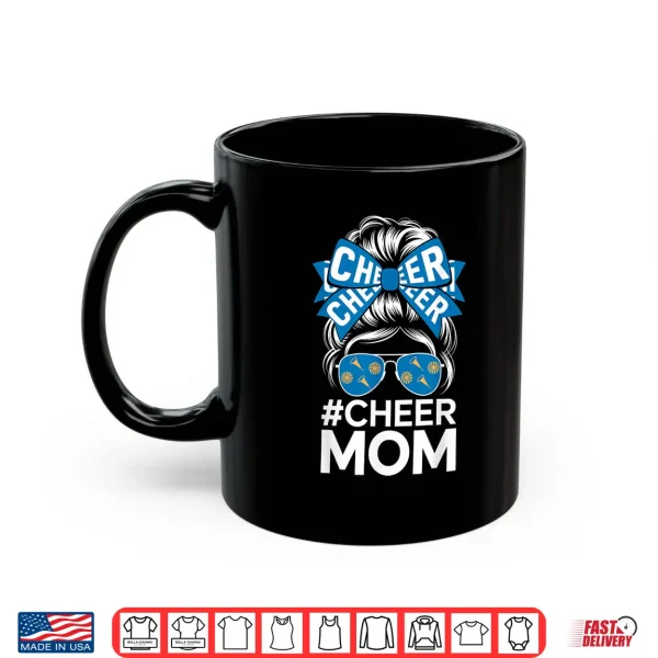 Mug Cheer Mom Sports Fan Bow Sunglasses Cheerleading Support Shirt