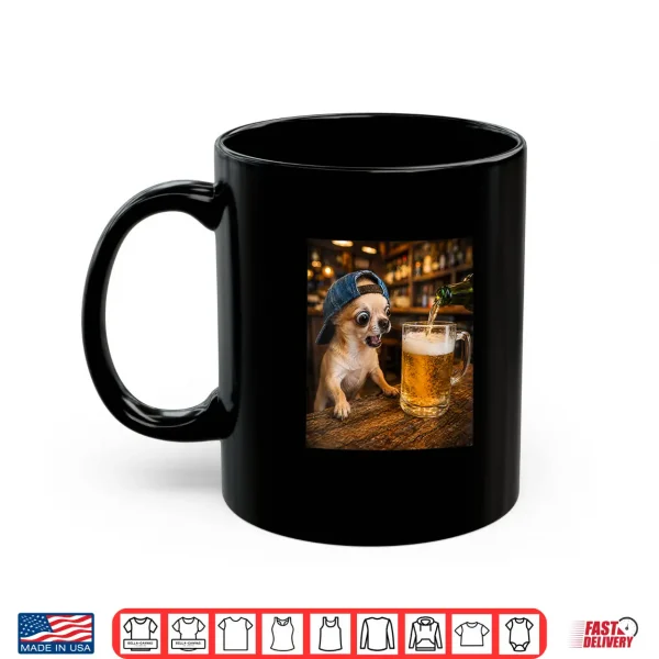 Mug Chihuahua Drinking Beer Funny Dog Meme Shirt