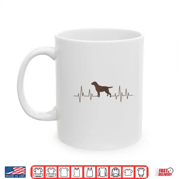 Mug Chocolate Lab Dog Heartbeat Veterinarian Labrador Retriever Shirt