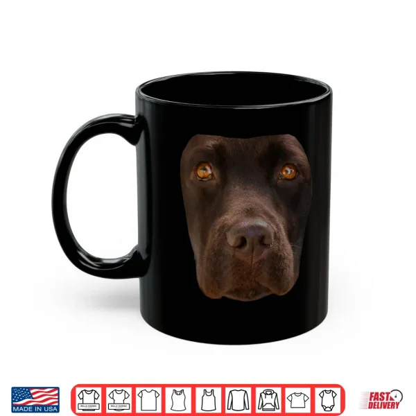 Mug Chocolate Lab Lovers Dark Brown Dog Face Costume Shirt