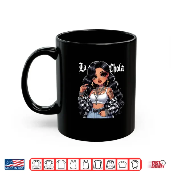 Mug Chola Chibi Girl Hispanic Heritage Month Brown Pride Chicana Shirt