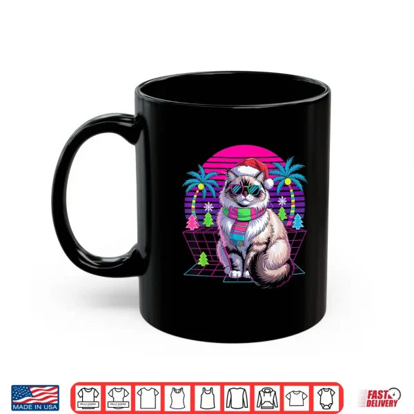 Mug Christmas Synthwave Ragdoll Cat Sunglasses Ragdolls Shirt