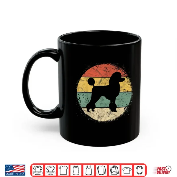 Mug Circular Retro Poodle Owner Gift Poodle Dad Mom Shirt